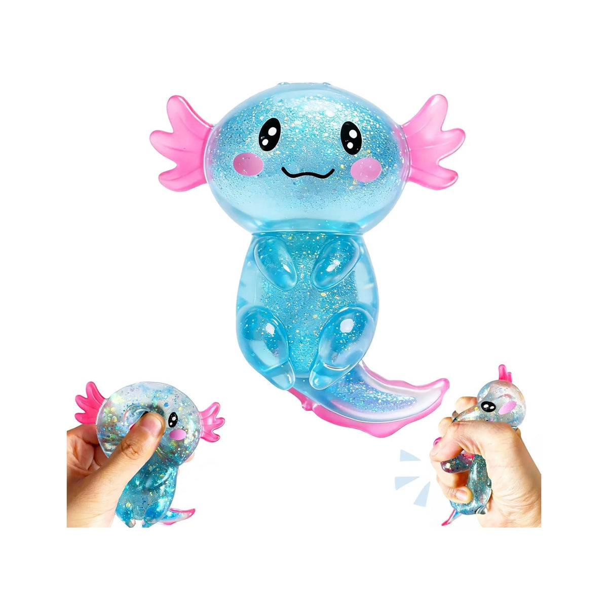 Squishies Fidget Stress Ball,Cute Squishies Axolotls Toy,Easter Basket Stuffers, Stress Ball Squeeze Toys for Stress Relief