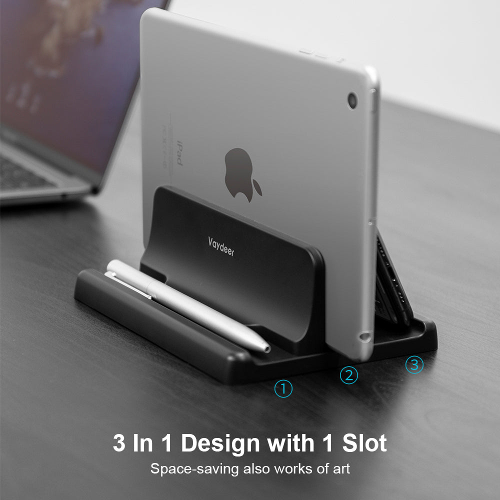 Adjustable Vertical Laptop Stand for Macbook and Tablets